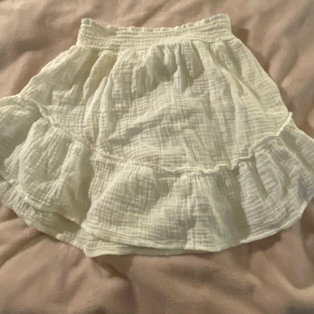 white cover up skirt, size xs